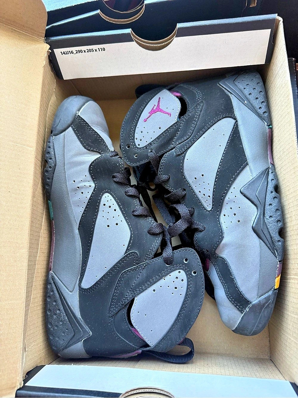 Jordan Air Jordan 7 Retro BG Bordeaux Gray & Black Boys 5Y